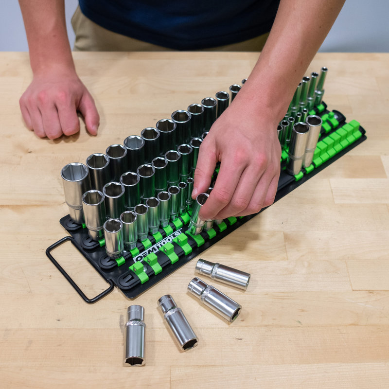 OEMTOOLS 80Piece Socket Rail Tray Wayfair